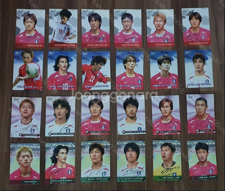 2002년 월드컵 한국 축구 국가대표 한정판 스포츠카드...--0