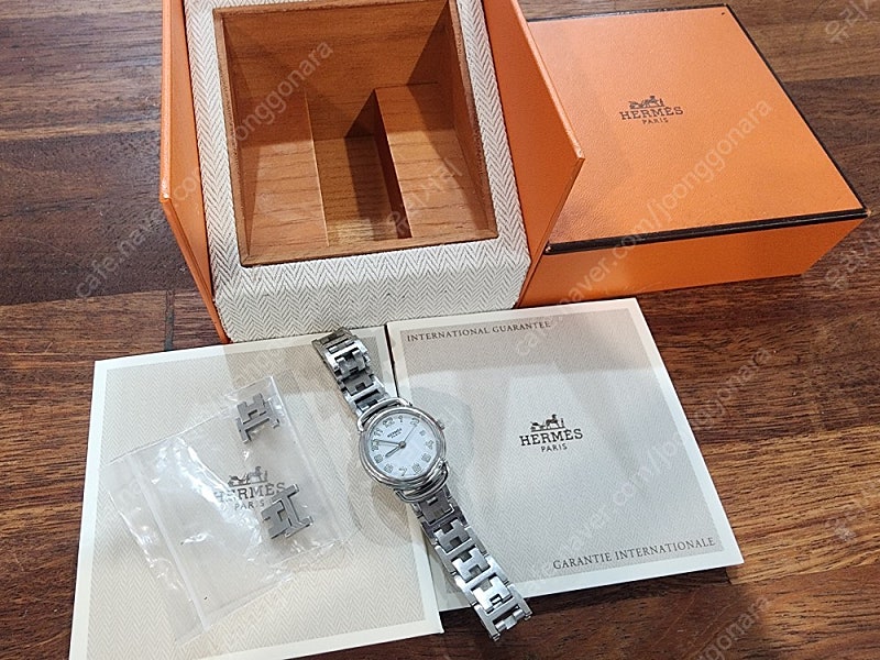 (인하)에르메스 풀만 스틸 브레이슬릿 여성용 시계 판매 합니다