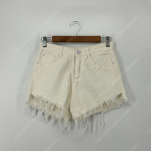 데미지 면 반바지 3부 핫팬츠 숏팬츠 (M size / IVORY)