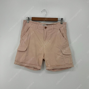 롤업 면 반바지 3부 4부 색바램 (S size / PINK)