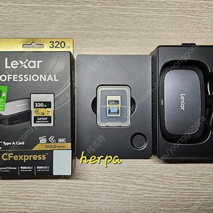 렉사 CFexpress Type A 320GB gold 국내 정품+리더기 세트