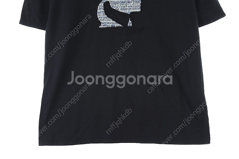 W(S) 칼라거펠트 반팔 티셔츠 블랙 올드스쿨 프린팅 ...--4