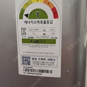 삼성액티브워시통돌이 16kg WA16J6850KS