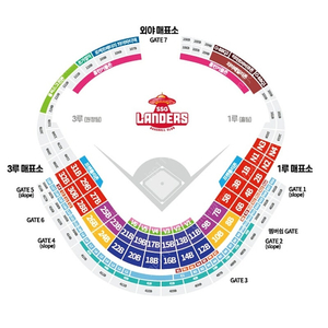 7월 30일/31일/8월 1일 SSG VS 롯데 노브랜드테이블 단독2인