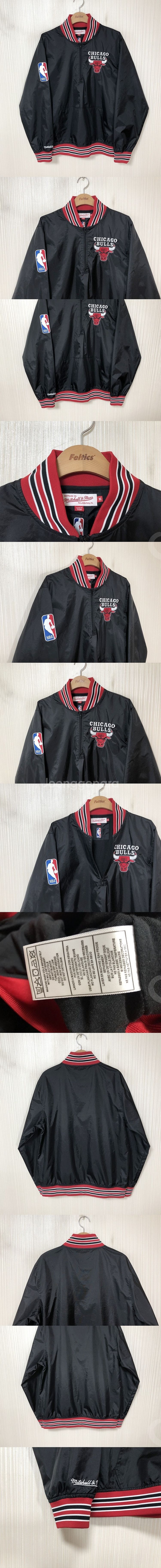 NBA 미첼앤네스 시카고불스 반집업자켓/웜업풀오버 M--0