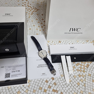 IWC 포르투기저 IW371605 블루핸즈 + 정품 OEM 전용 러버스트랩 3716