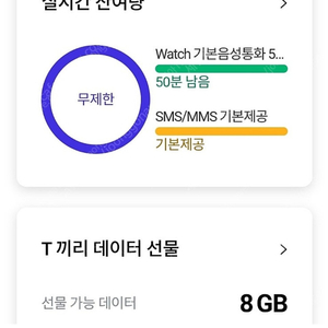 SK데이터 2G 3000원에 판매해요