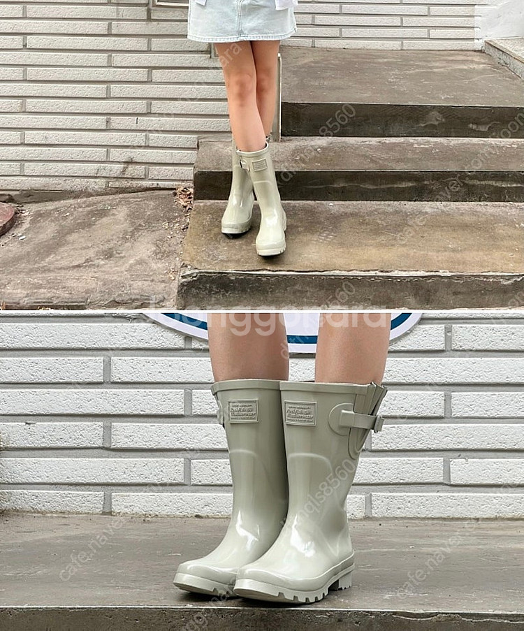 락피쉬 레인부츠 (새상품) 미들 블랙, 민트 사이즈 2...--2