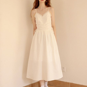 쎄무아듀 원피스 Cest_Pure white cotton dress