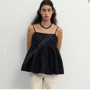 모노하 monoha Jacquard sleeveless black