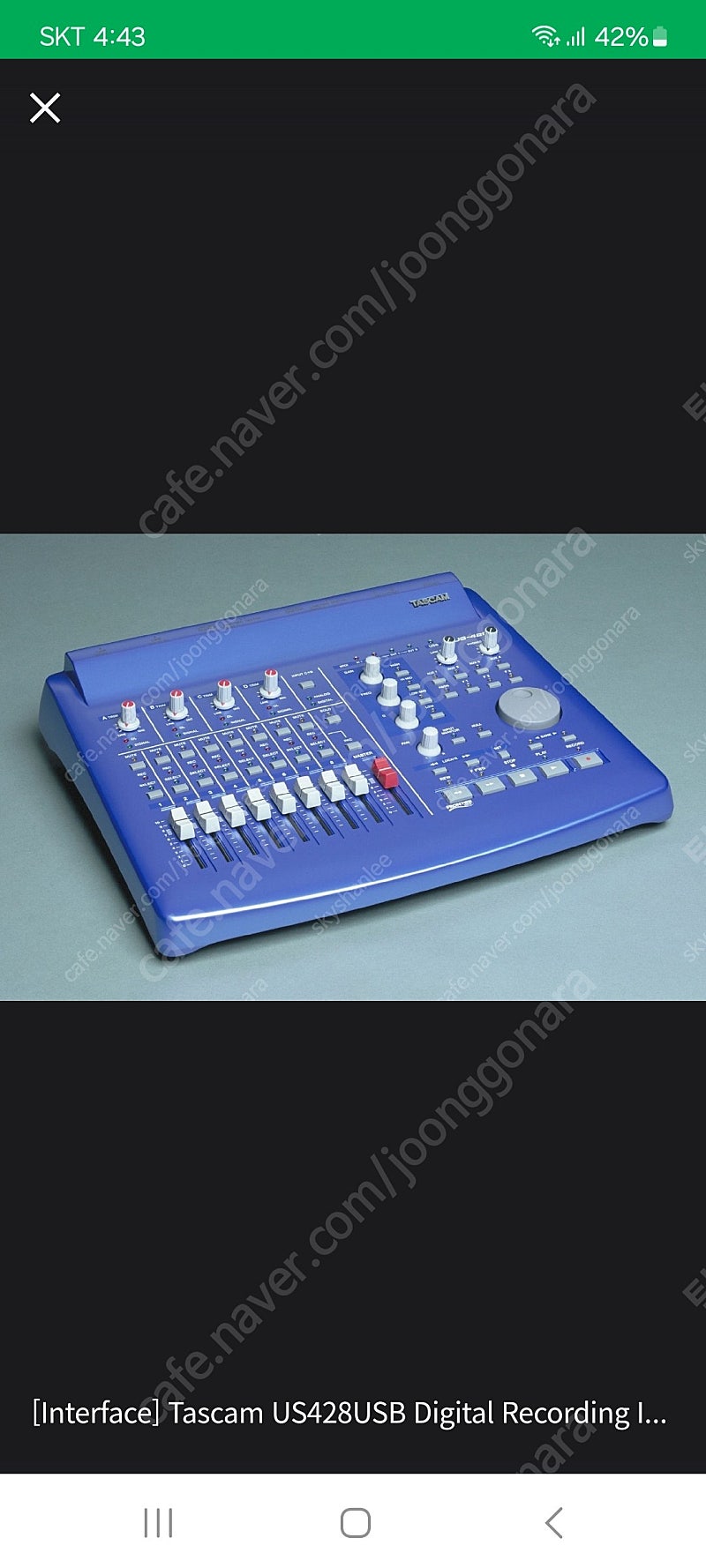TASCAM US-428 오디오인터페이스 프리앰프 MIDI