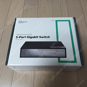 미사용 신품 HPE 1420 5G (JH327A) 기가비트 5포트 스위칭허브 팝니다.