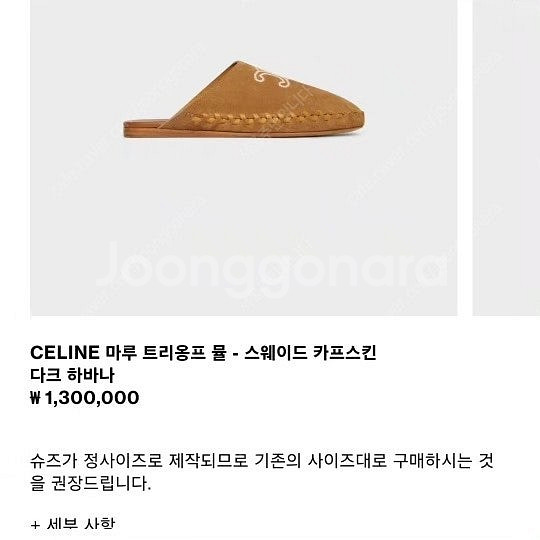 (새상품)셀린느 마루 트리옹프 뮬 판매합니다(스웨이드 ...--2