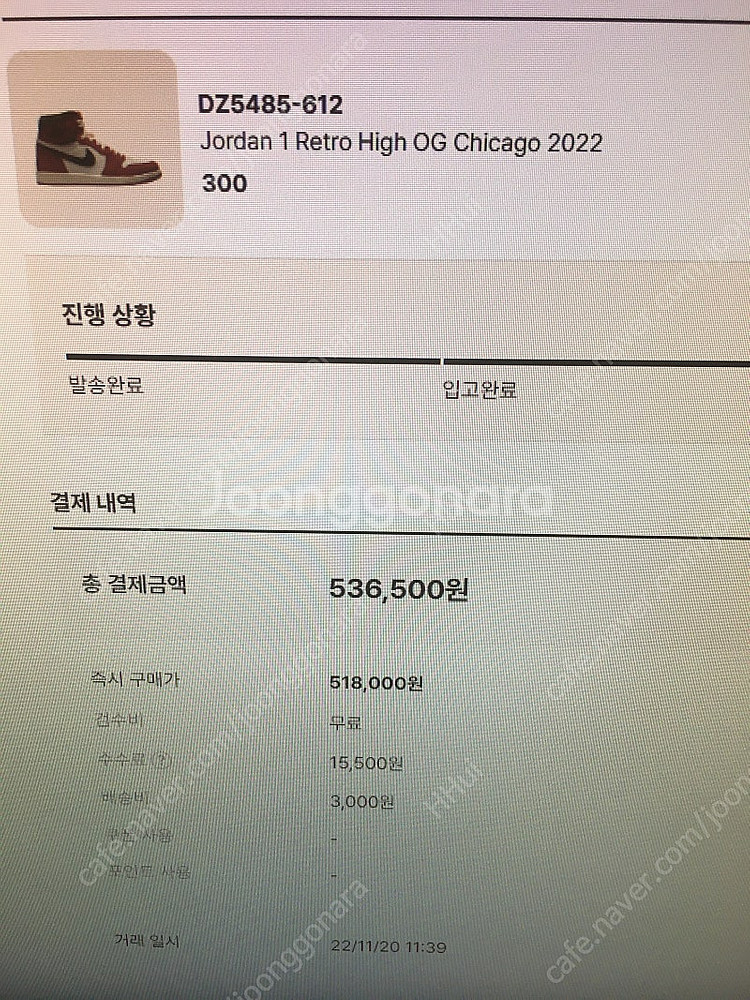 조던 하이 시카고 300--3
