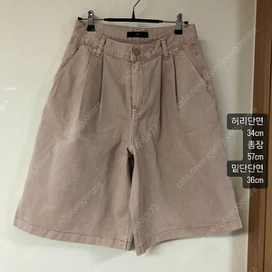 Orr 오르 페일핑크 버뮤다 팬츠 반바지 s 65000원