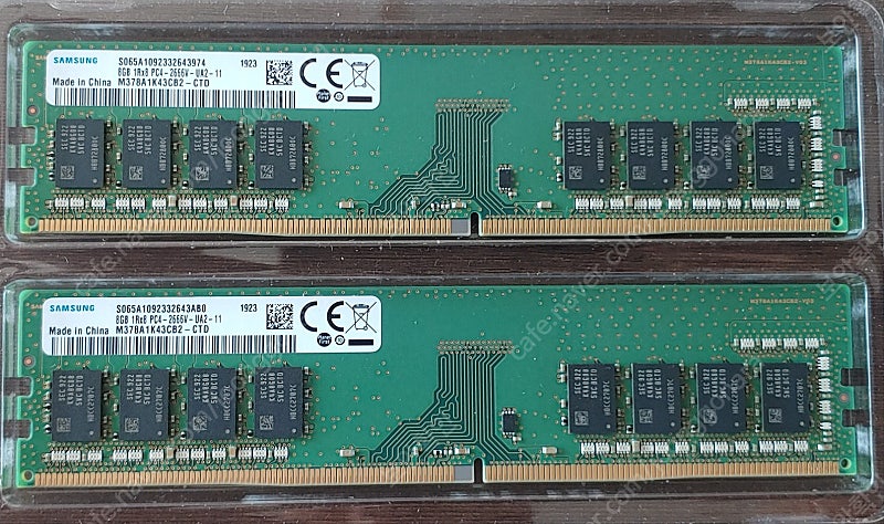 [부산] 삼성 DDR4-2666 8G 단면RAM 동일주차 2개 총 16기가(PC용)