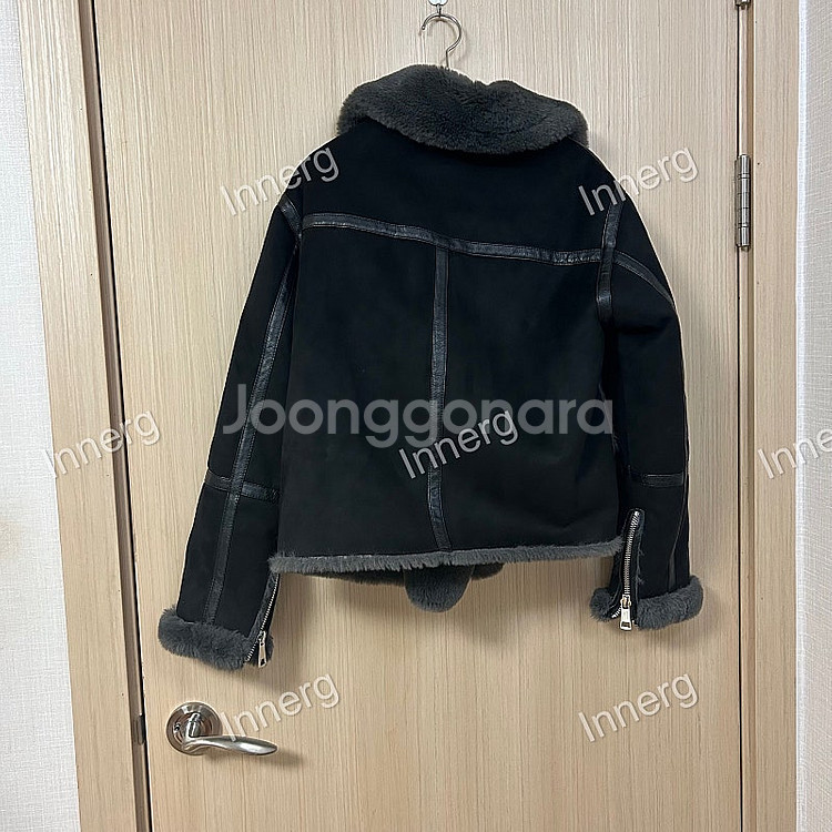 자라 에코퍼 무스탕 숏자켓 숏코트 겨울자켓코트 블랙자켓...--3