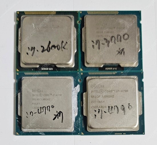 [인텔CPU] I7-2600K, 3770, 4770, 4790