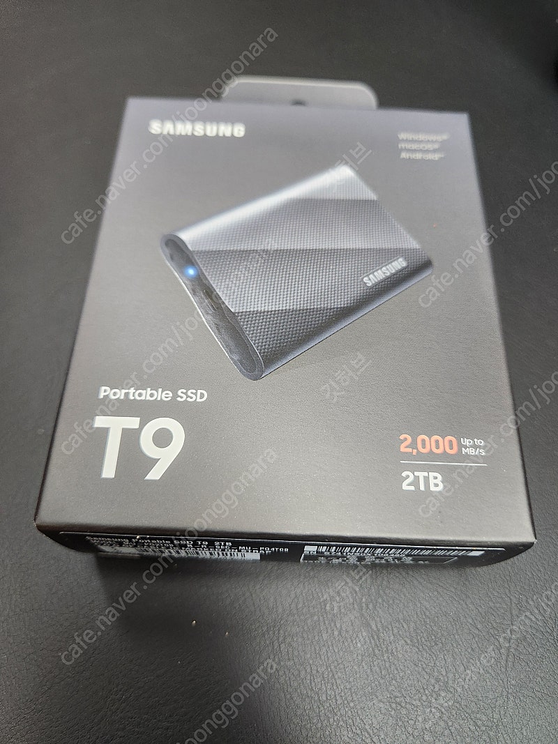 삼성 Portable SSD T9 2TB(미개봉) 팝니다