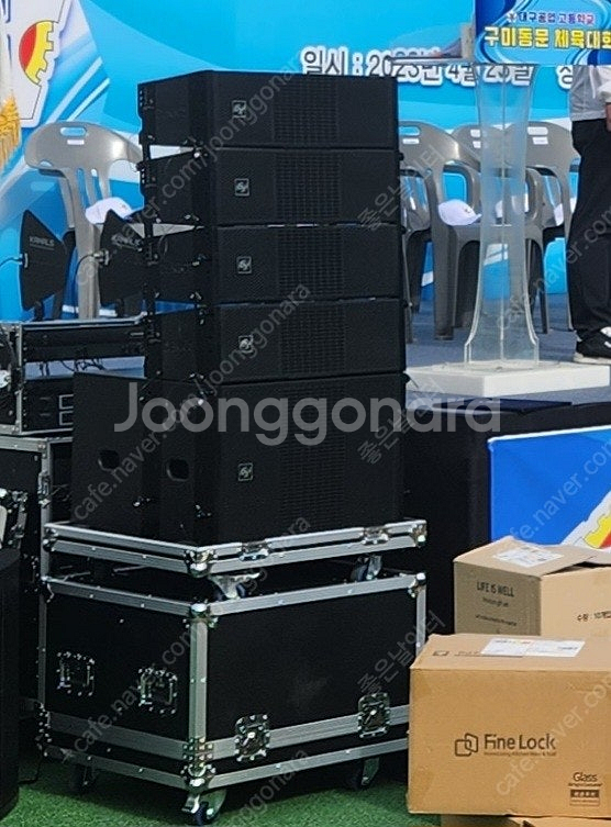라인어레이스피커 1조 탑8통 우퍼2통--0