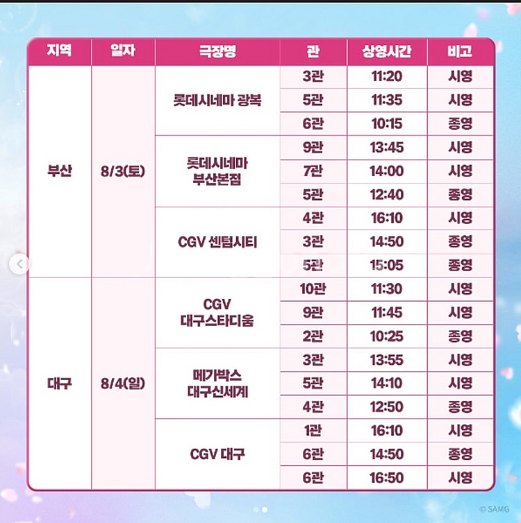[부산][사랑의 하츄핑 무대인사 명당 양도] 8월 3일...--2