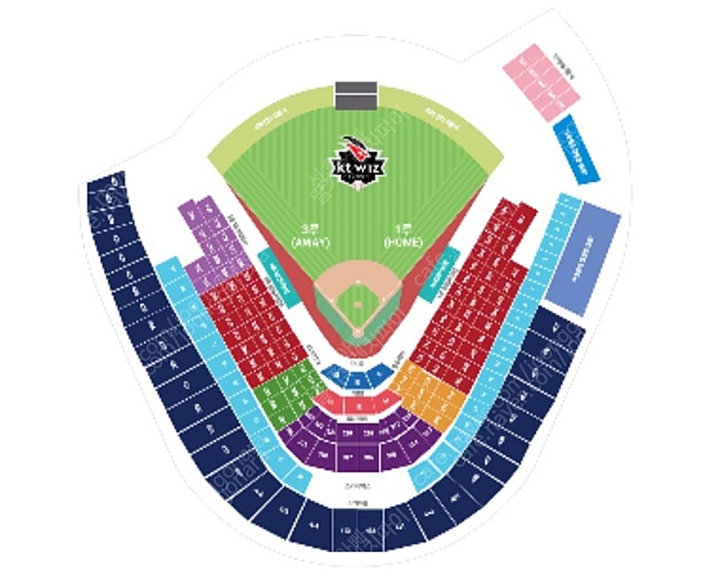 kt위즈vs한화이글스 7/30 1루응원지정석 104구역 3연석 팝니다.