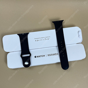 (풀박+새상품급)애플워치 에르메스 스포츠밴드 45mm 누아 판매합니다.