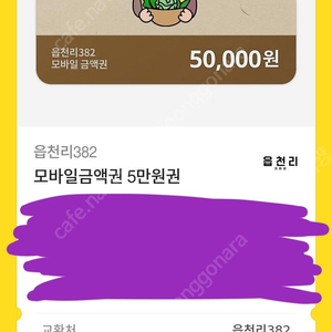 읍천리 382 5만원 기프티콘