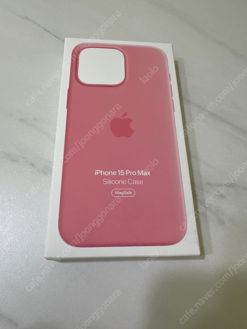 아이폰15프로맥스 애플 정품 실리콘케이스 핑크