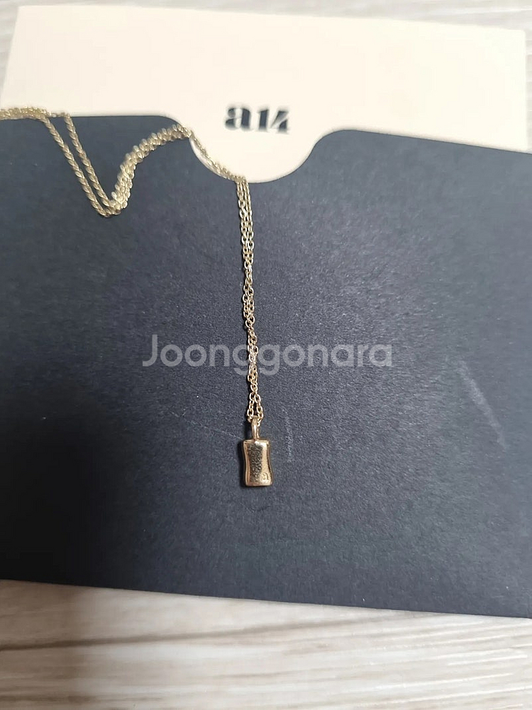 14k 네츄럴 스퀘어 솔리드 목걸이--5