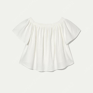 킨더살몬 블라우스 화이트 Wavy Smocked Blouse white