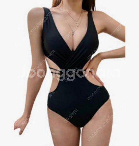 새상품) 가나다란 섹시 태슬 끈 옆트임 모노키니 수영복...--0