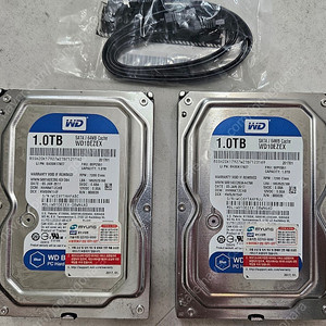 WD BLUE 1테란 하드디스크 (WD10EZEX, 1TB) x 2개 (수원 개당 1.2만)