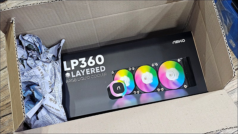앱코 LP360 레이어드 ARGB (블랙) 3열 CPU 수냉쿨러