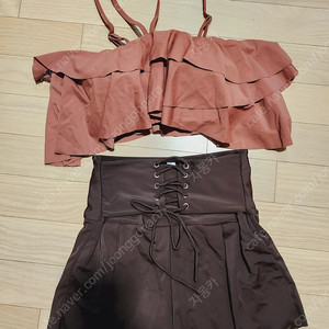 비키니 핑크/브라운 여성수영복