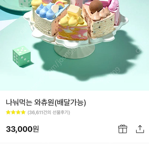 베스킨라빈스 케이크교환권 나눠먹는와츄원 기프티콘 판매합니다 33000->26000