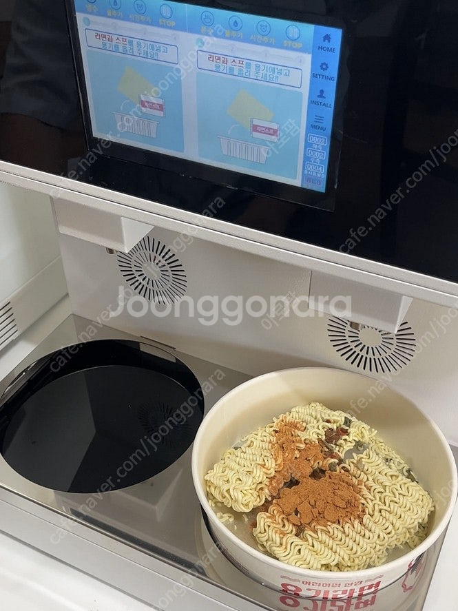 고장 없는 업소용 한강 라면기계 2구 판매합니다. 즉석...--1