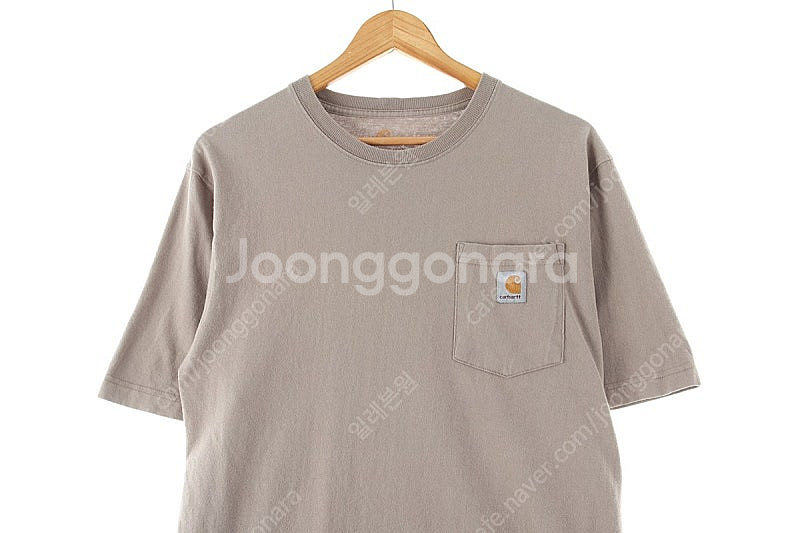 (M) 칼하트 반팔 티셔츠 베이지 면 아메카지 루즈핏--2