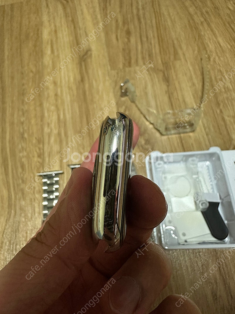 애플워치 8 45mm 스테인리스 실버, 케이스티파이 커...--2