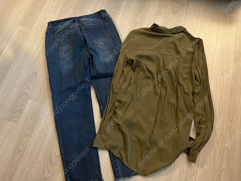 JAJU 67사이즈데님 66정도 카키셔츠 일괄 이미지