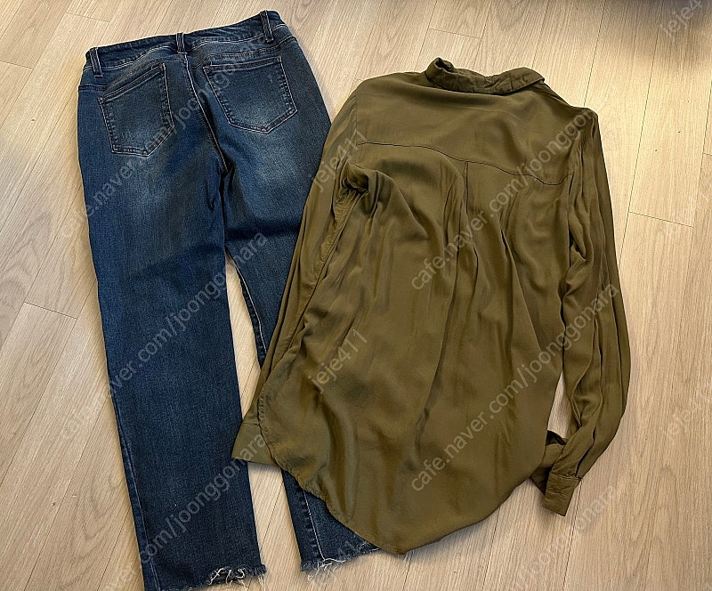 JAJU 67사이즈데님 66정도 카키셔츠 일괄 이미지