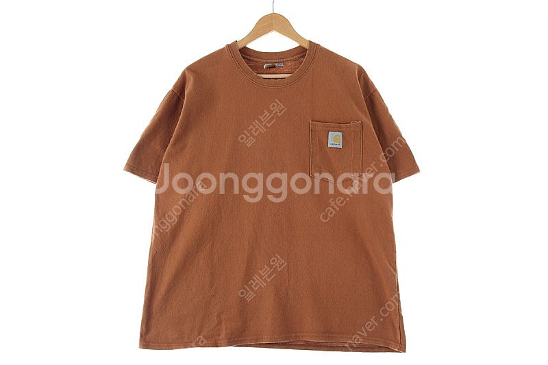 (XL) 칼하트 반팔 티셔츠 베이지 면 아메카지 박시핏--1