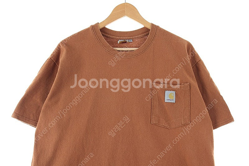 (XL) 칼하트 반팔 티셔츠 베이지 면 아메카지 박시핏--2