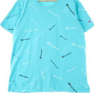 (XL) 챔피온 반팔 티셔츠 연블루 빅 프린팅 아메카지 한정판