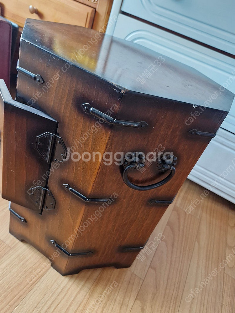 전통 나무 궤짝 팔각형 수납함 수납상자--6