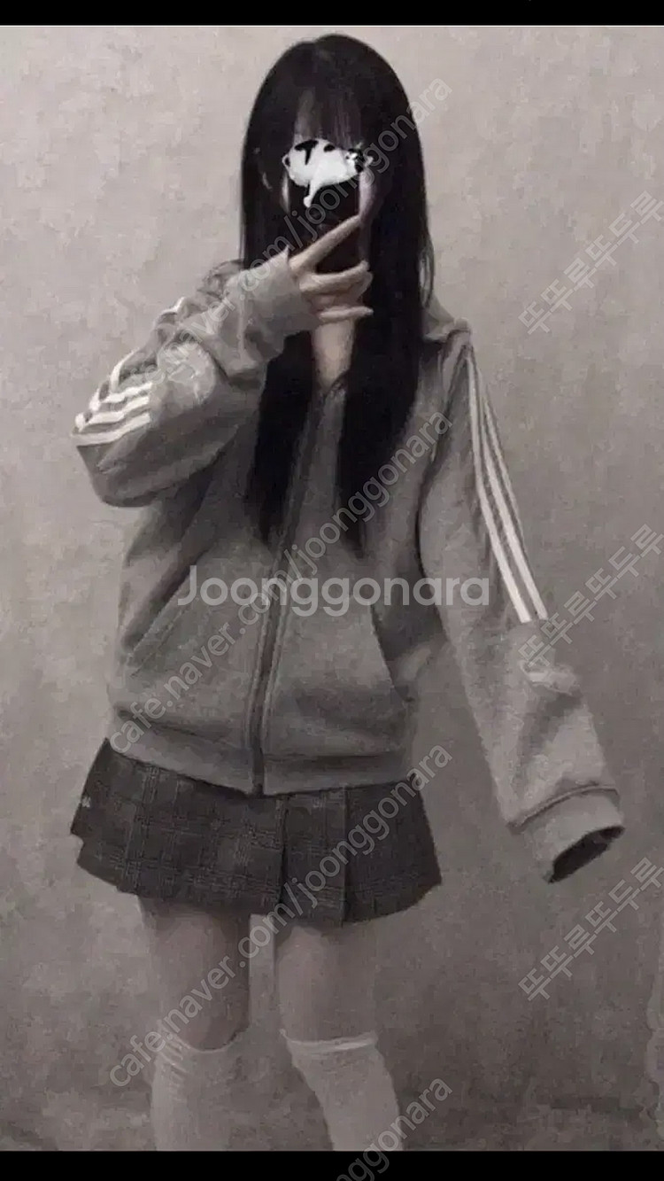 아디다스 그레이 회색 로고 후드집업 져지 베이비베어 어...--0