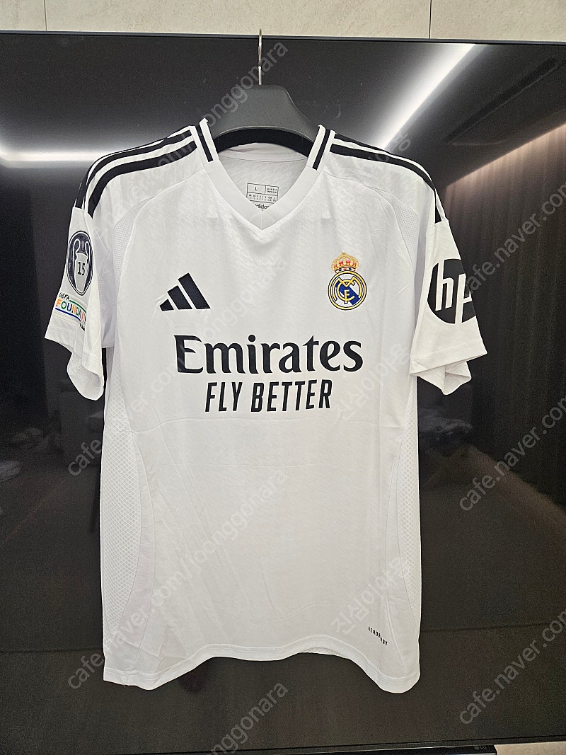 [100~105] 24-25 레알 마드리드 유니폼 Home 챔스ver. 음바페 마킹 새상품 유니폼 판매합니다.