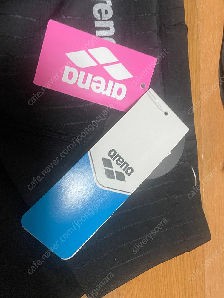 [새상품] 아레나 남자 수영복 수모 세트--2