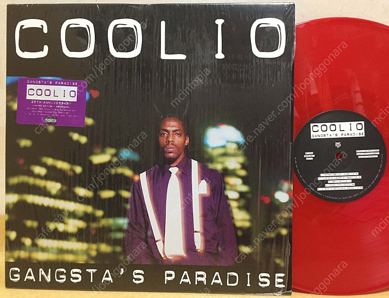 LP ; coolio - gangsta's paradise 쿨리오 엘피 음반 레드 컬러 비닐 hip-hop 힙합