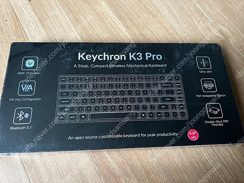 키크론Keychron K3 PRO 로우프로파일 기계식 핫스왑 청축 무선 커스텀 키보드 8만원(택포)